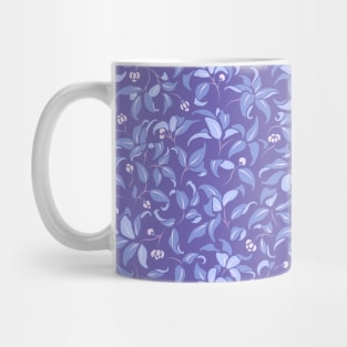 The wall of orange buds and blossoms in lavender Mug